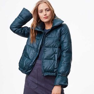 Loft puffer jacket in teal.  Size Small. NWT